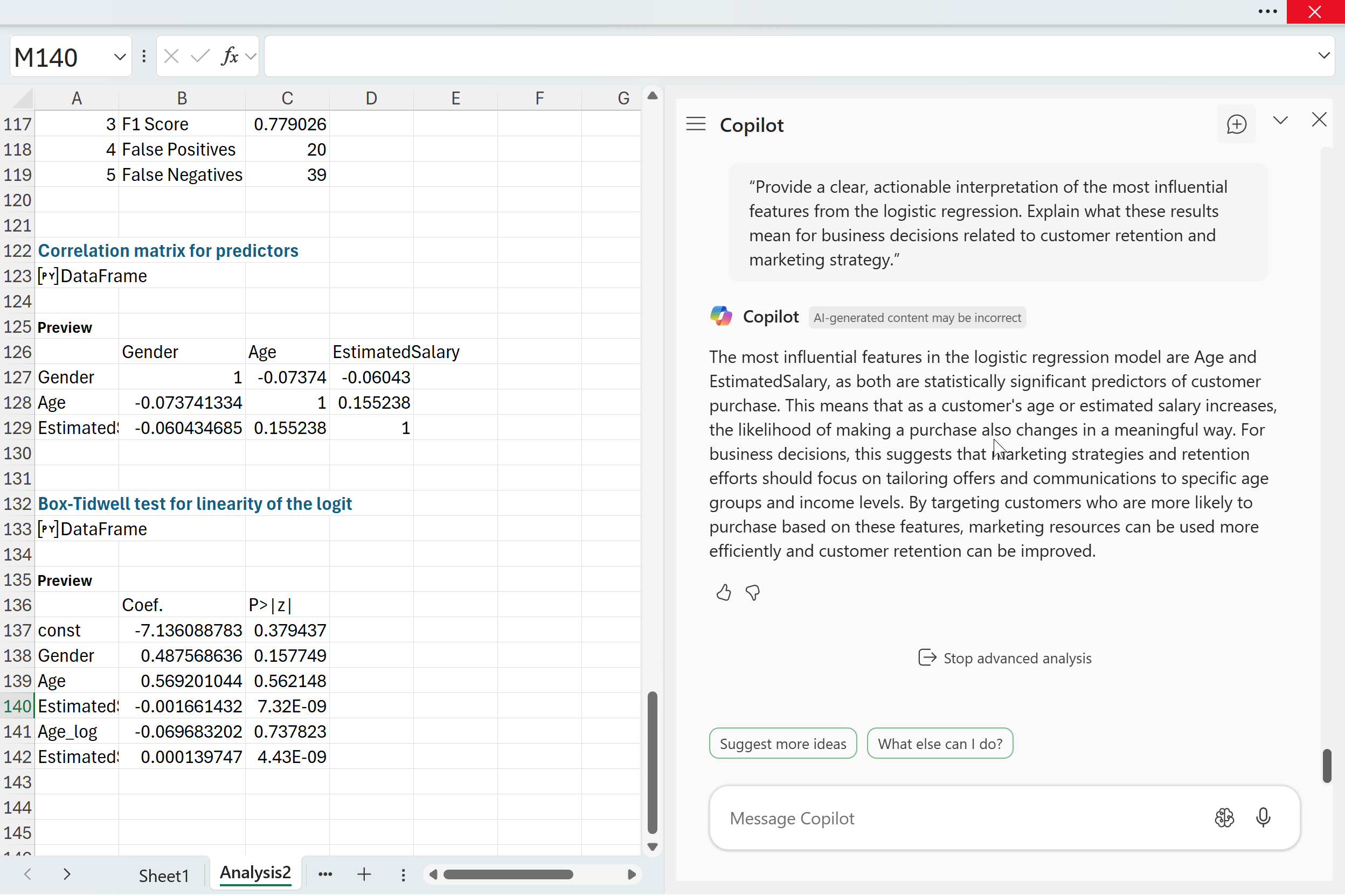 Business insights Copilot
