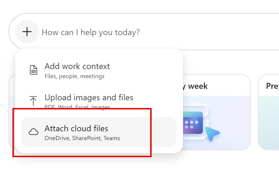 Attach cloud files Copilot cowork
