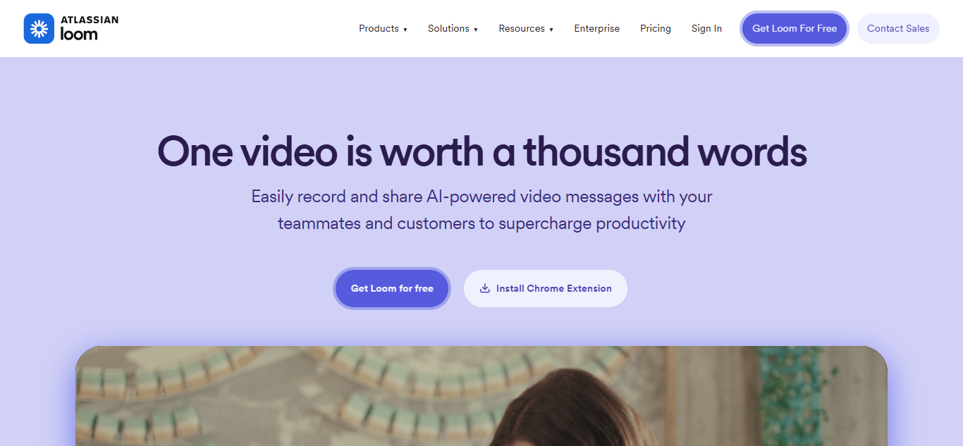 Homepage of Loom