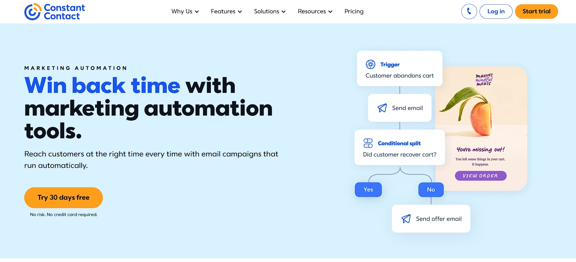 Constant Contact homepage