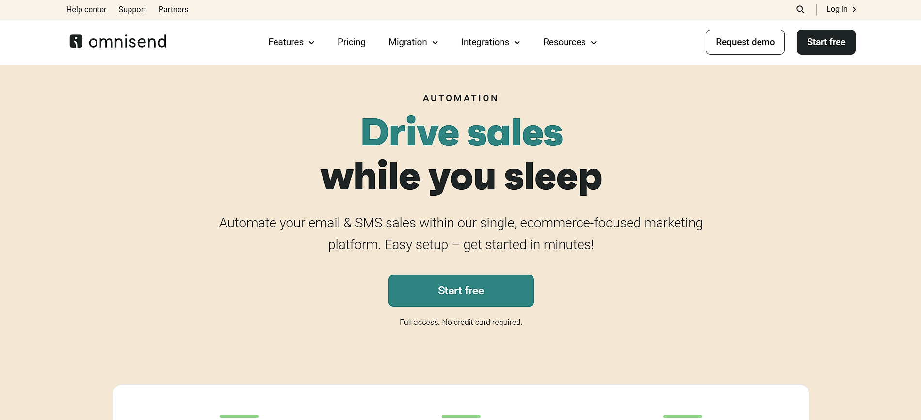 Omnisend homepage