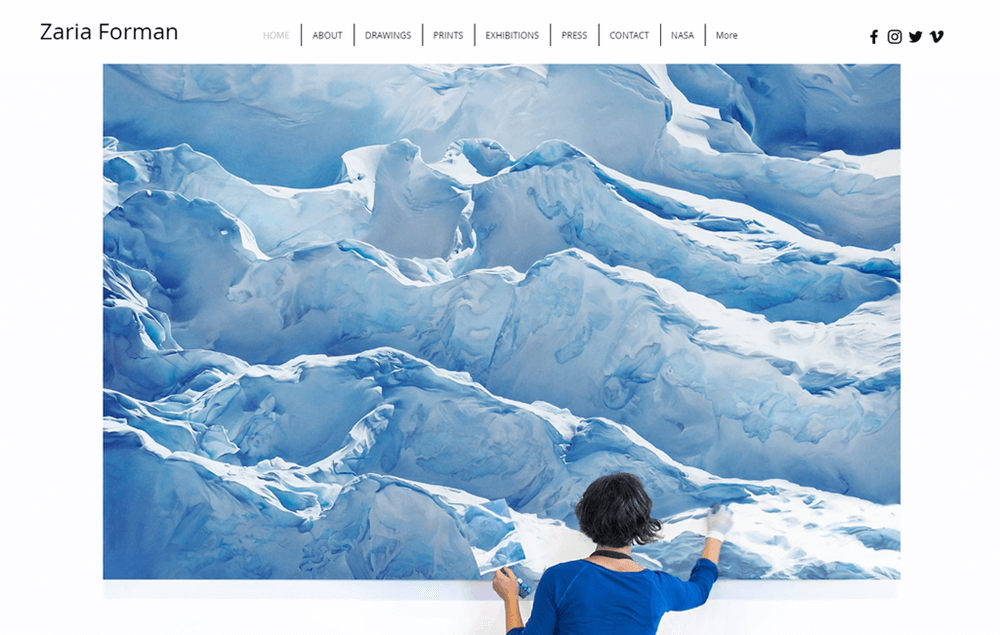Zaria Forman’s website
