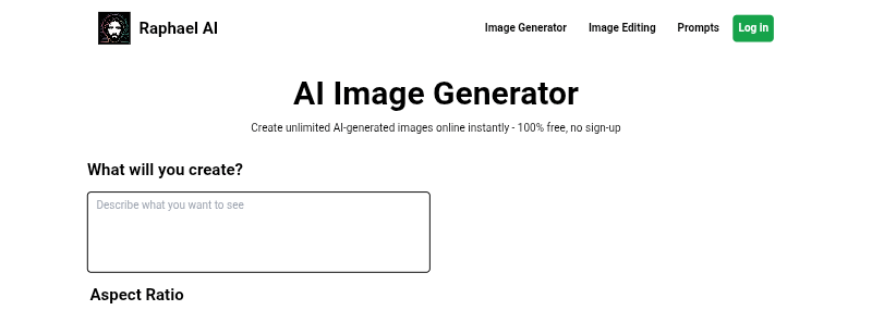 Raphael AI Homepage 