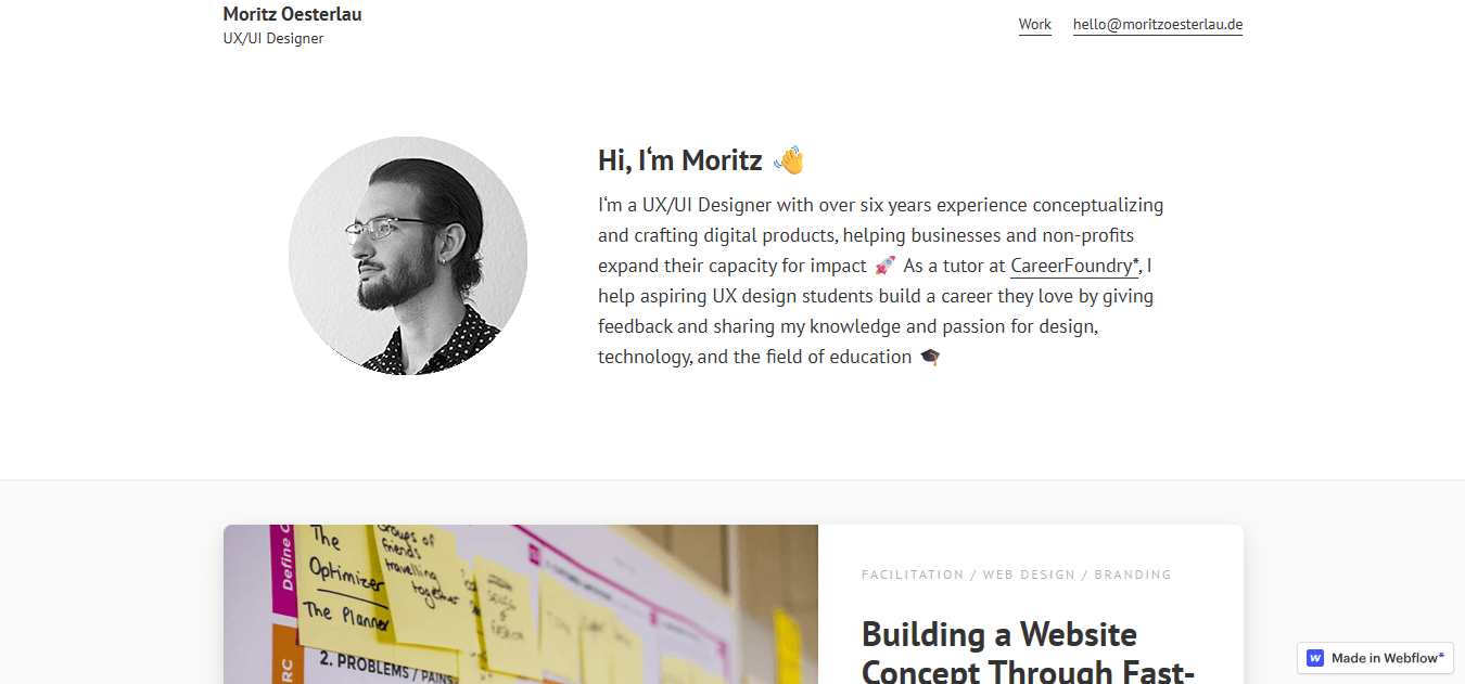 Moritz Oesterlau website