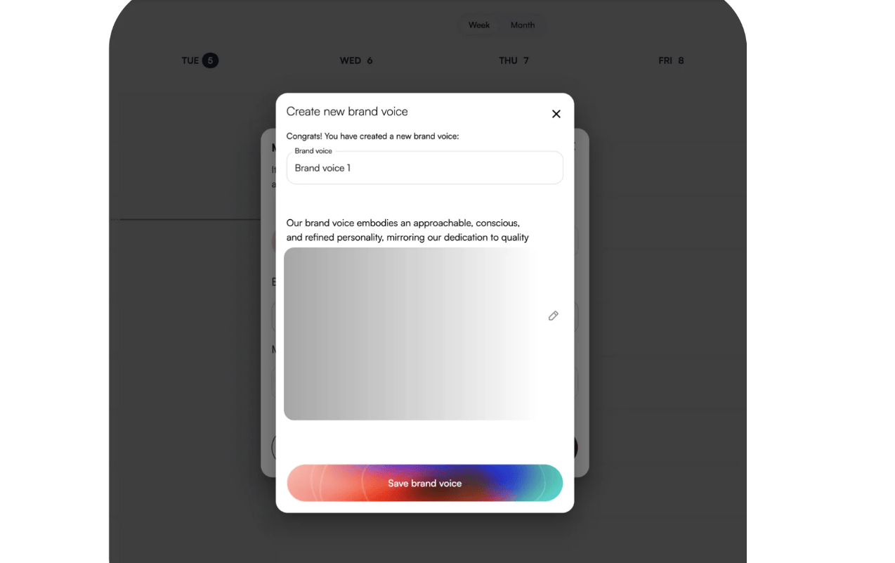 Neotype’s create new brand voice panel