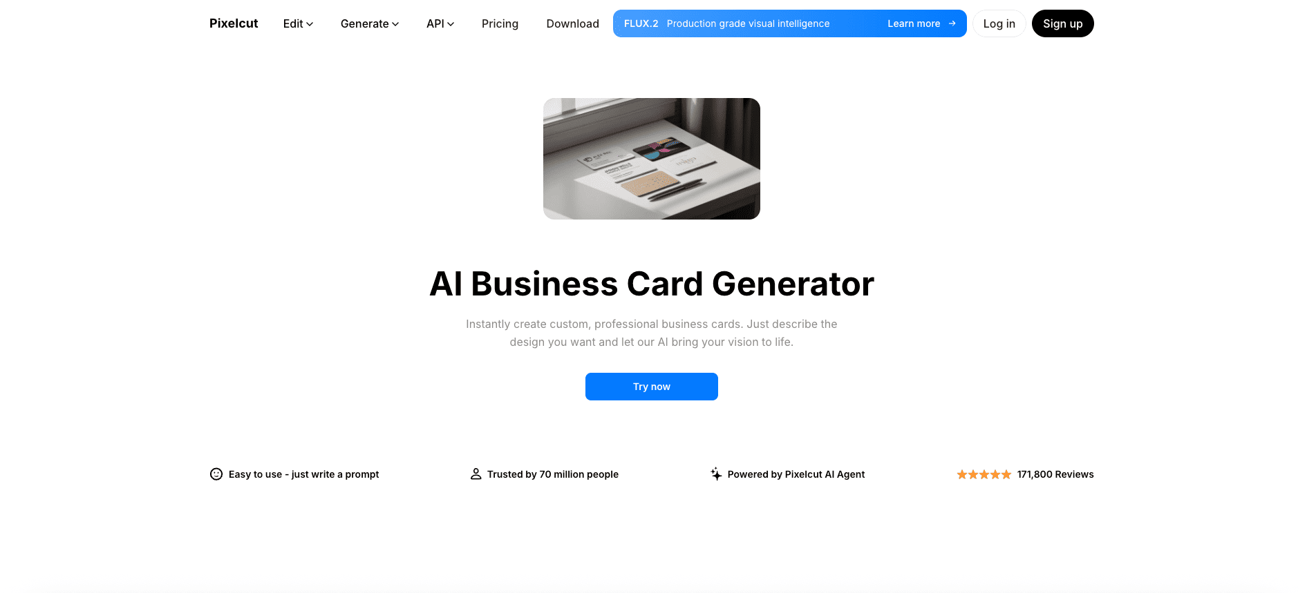 Pixelcut modern business card mockup with clean layout 