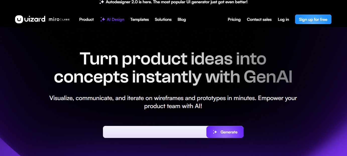 Uizard website
