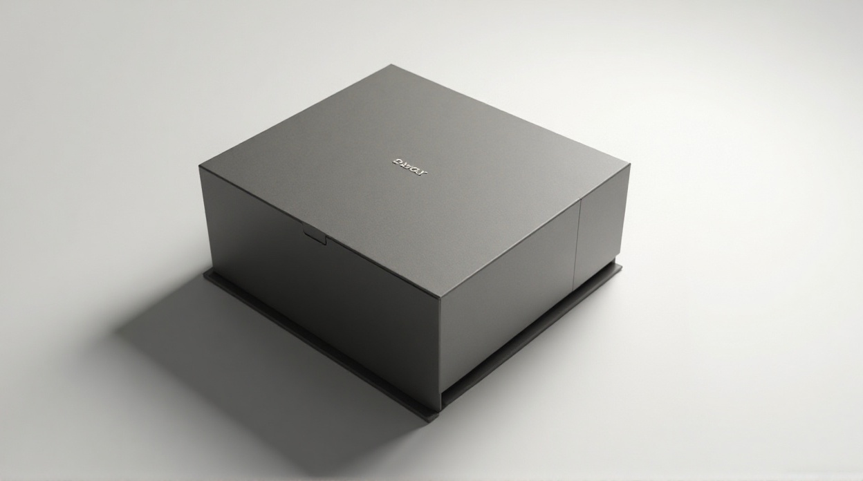 AI-generated image of minimalistic luxury packaging box 