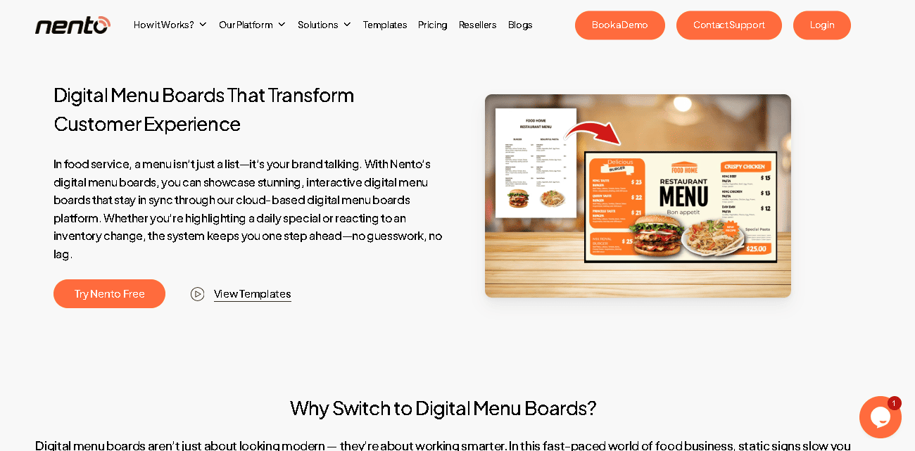 Neno Menu Board