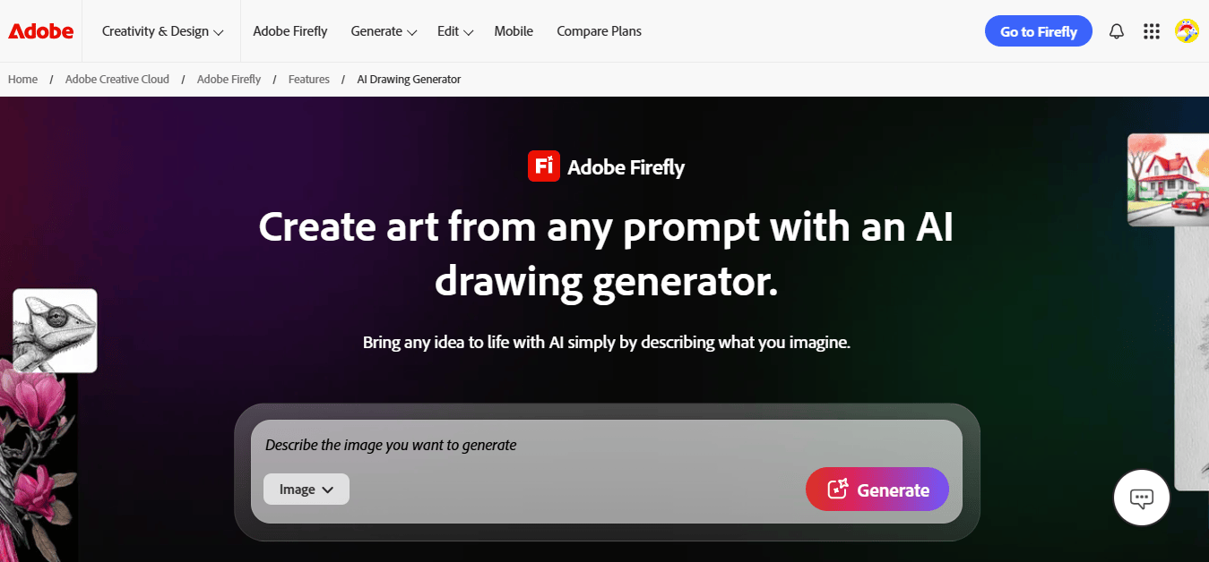 Adobe Firefly website