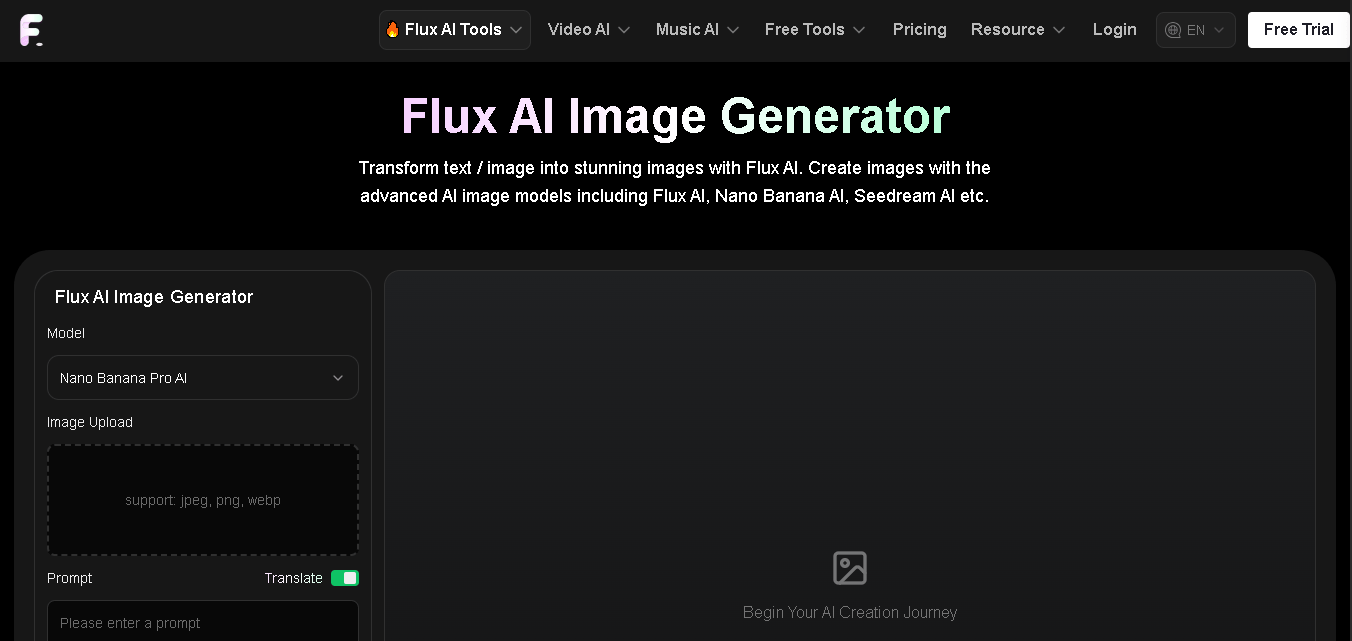 Flux AI Image Generator