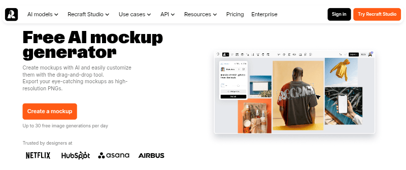 Recraft Homepage