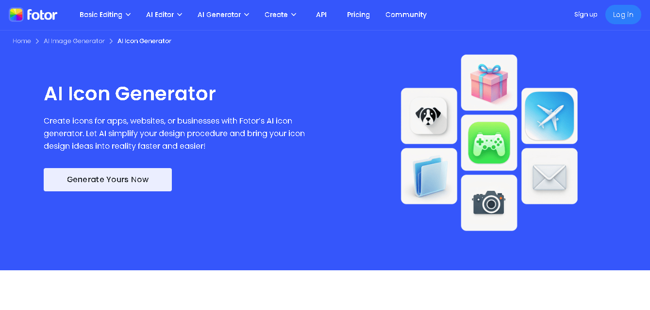 Fotor AI Icon Generator