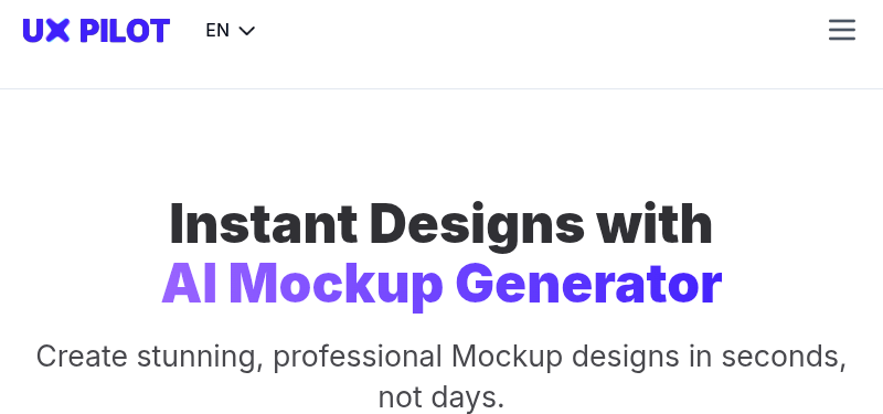UX Pilot Homepage