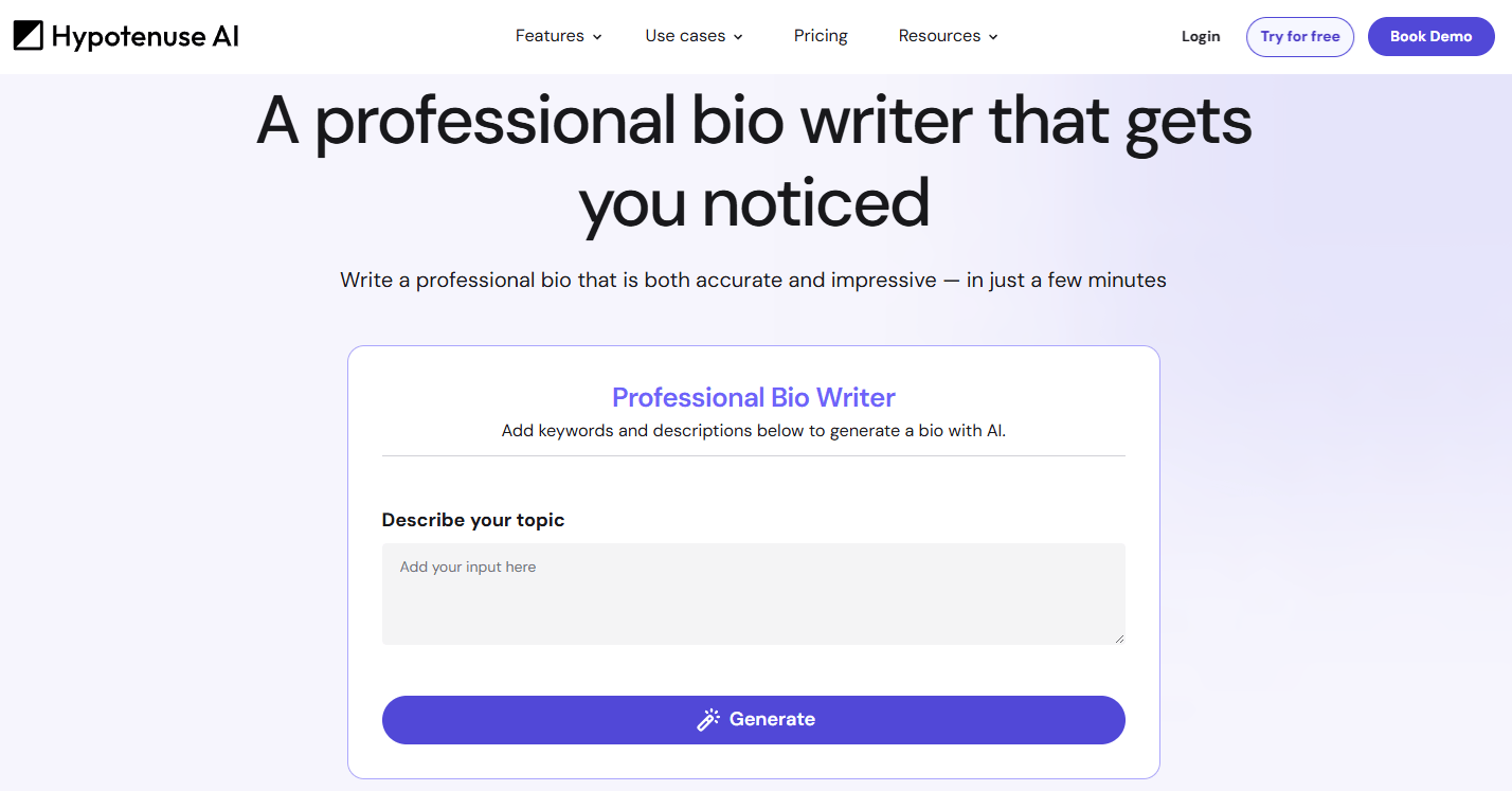 Hypotenuse homepage