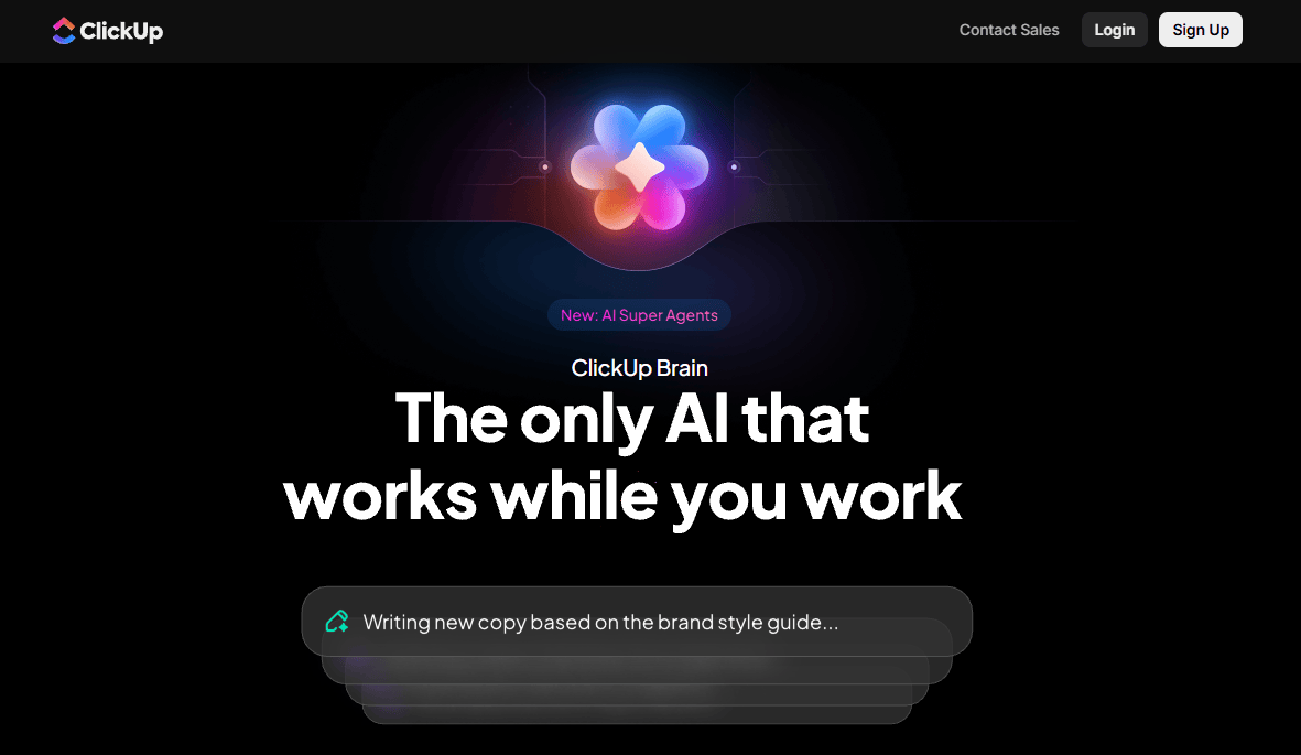 ClickUp webpage
