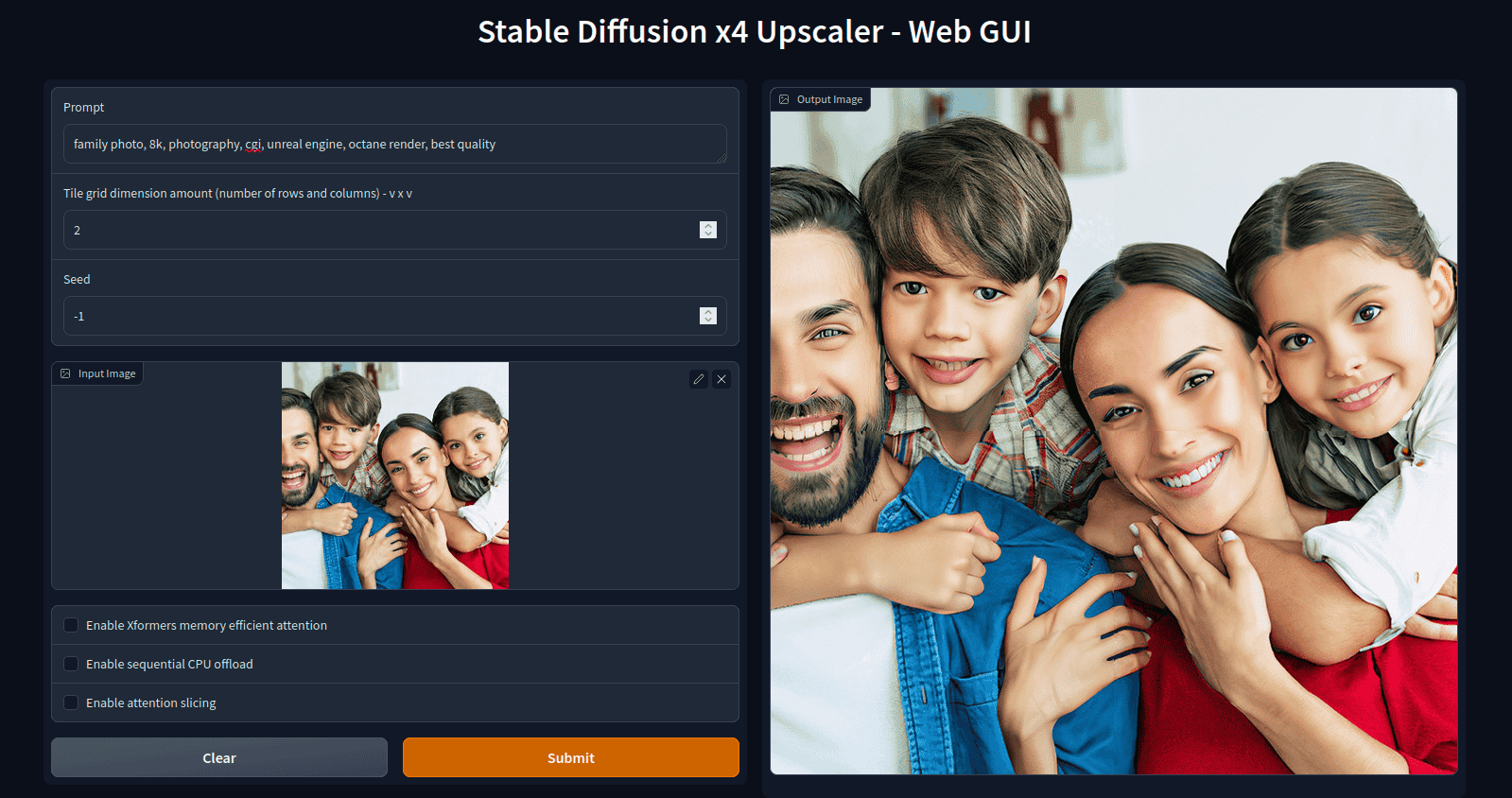 Stability AI x4 upscaler