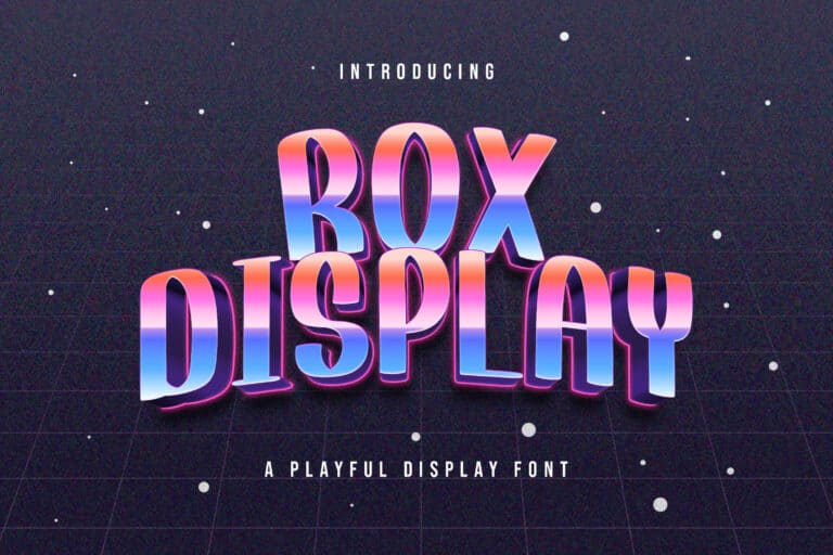 Rox Display font in retro 80s synthwave style 