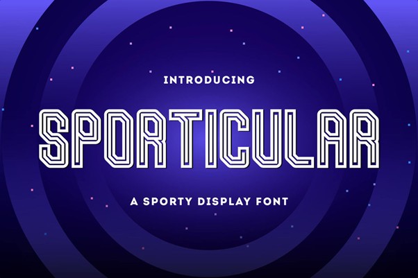 Sporticular display font