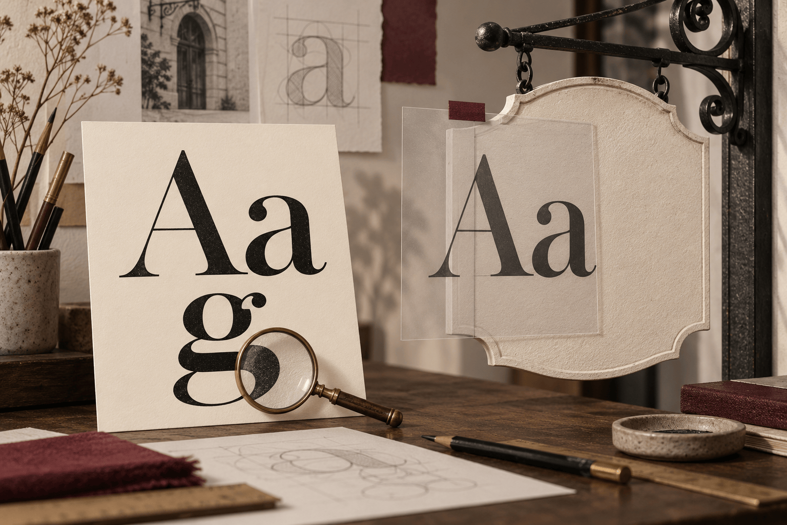 AI Photo Editor Backdrops for Genuine Typeface Specimens
