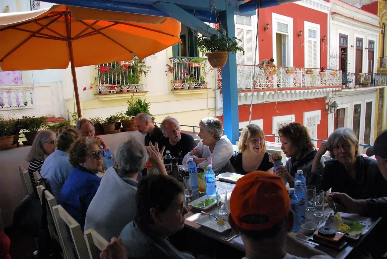 january group at lunch in havana cuba