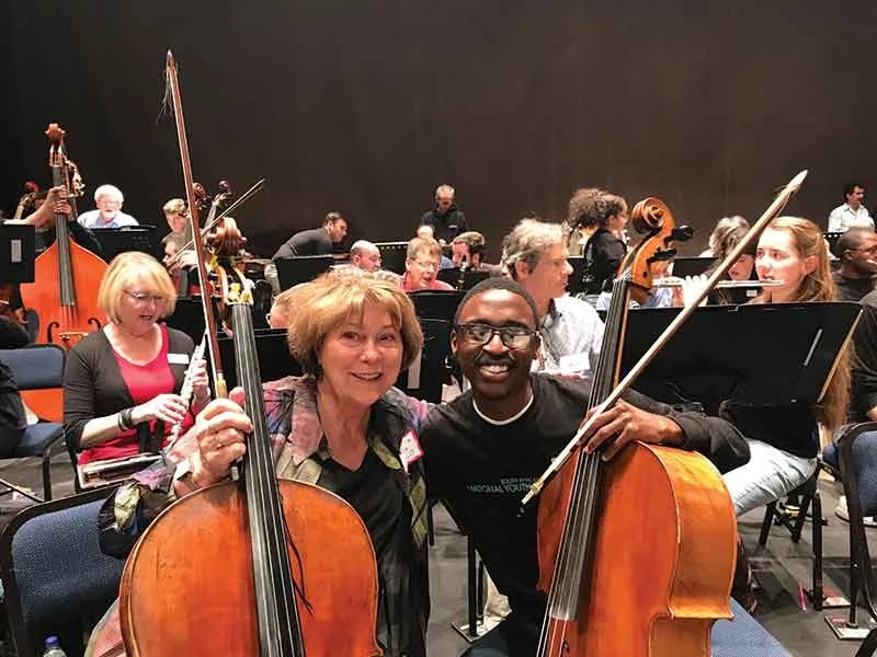 Marcia Peck and the Minnesota Orchestra work with the South African National Youth Orchestra (SANYO)