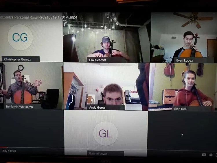 zoom music lesson screenshot