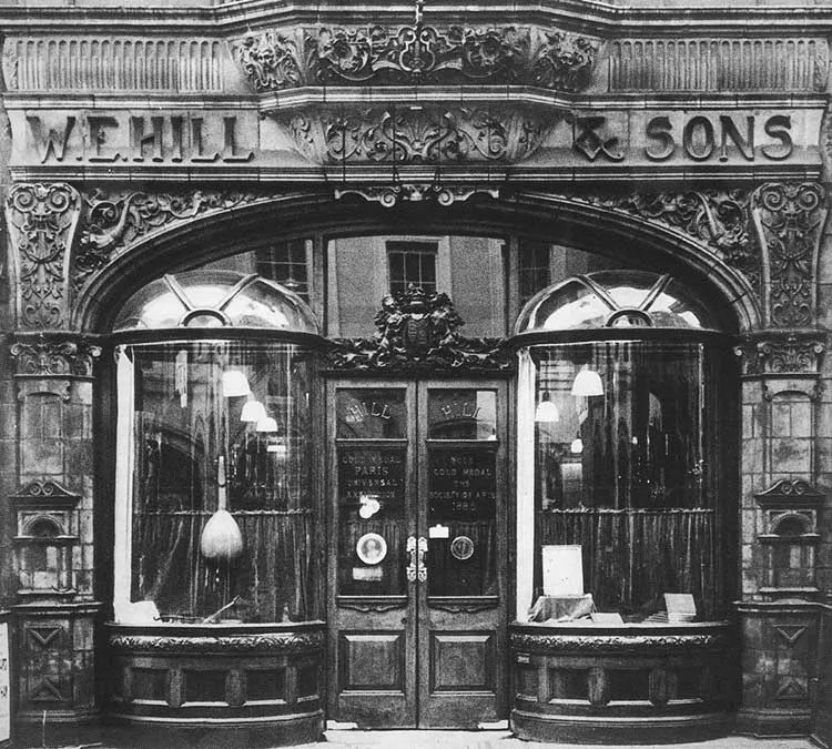 W.E. Hill & Sons shop at 140 New Bond Street-London-Courtesy of W.E. Hill & Sons