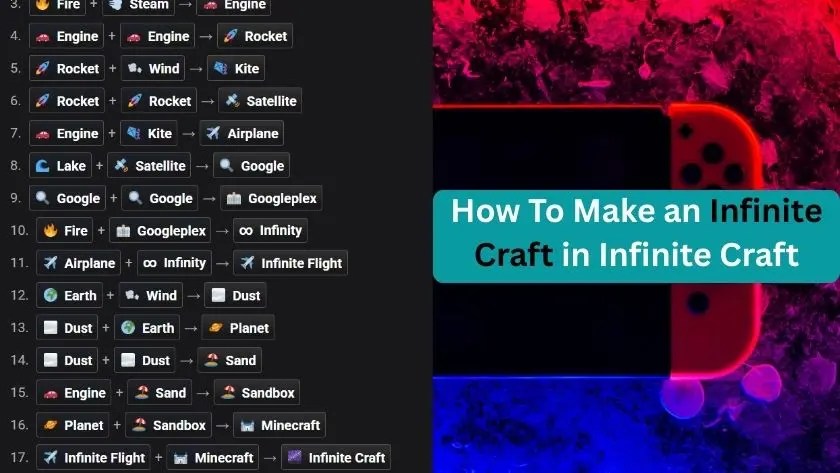 How To Make Infinite Craft In Infinite Craft Easy Steps Infinite Craft Recipe.webp
