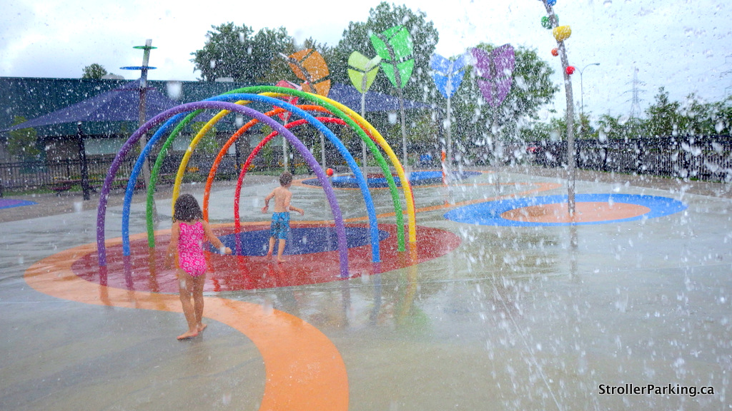 L'Aquaciel Splash Pad/Water Park StrollerParking