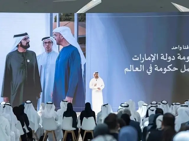 Mohammad Al Gergawi speaks at the Agentic AI Workshop in Dubai outlining the UAE government's AI transformation strategy.