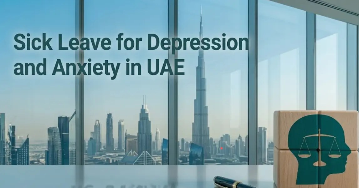 Employee in the UAE consulting a mental health professional about depression and anxiety sick leave rights under UAE labour law