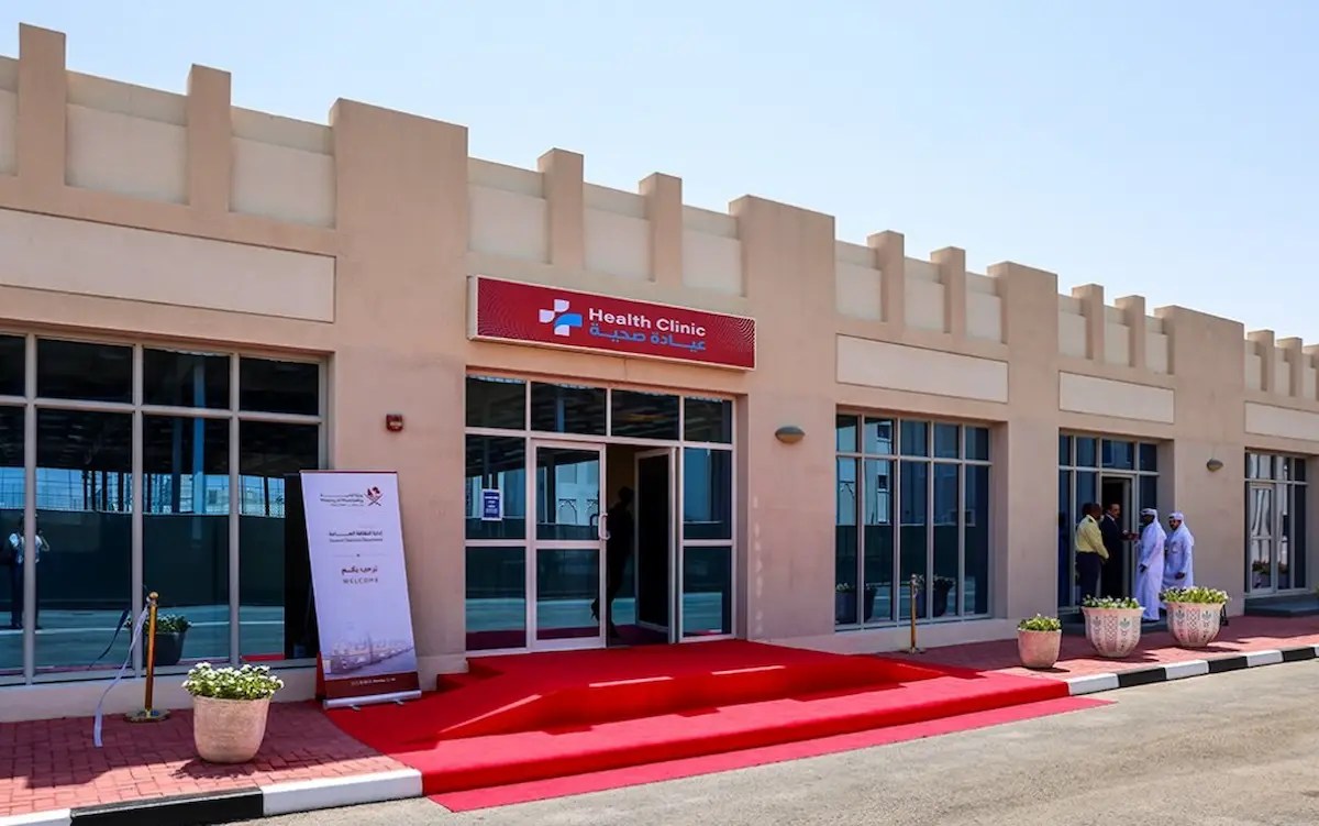 Dedicated health clinic for sanitation workers at Qatar Ministry of Municipality supporting workplace wellbeing and occupational healthcare.