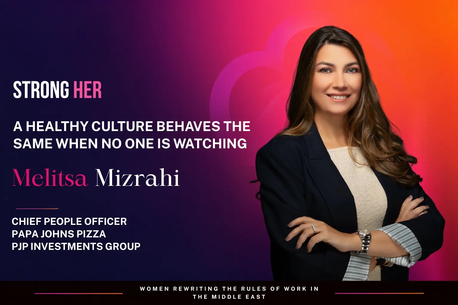 Melitsa Mizrahi, Chief People Officer at PJP Investments Group, in a professional portrait.