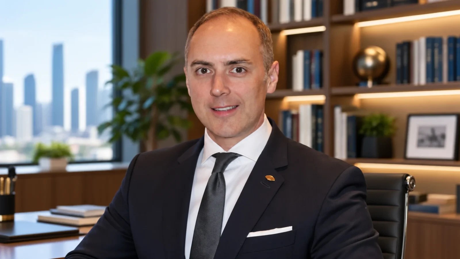 Sandro Mazza, General Manager at Mandarin Oriental, Muscat, pictured in a professional office setting.