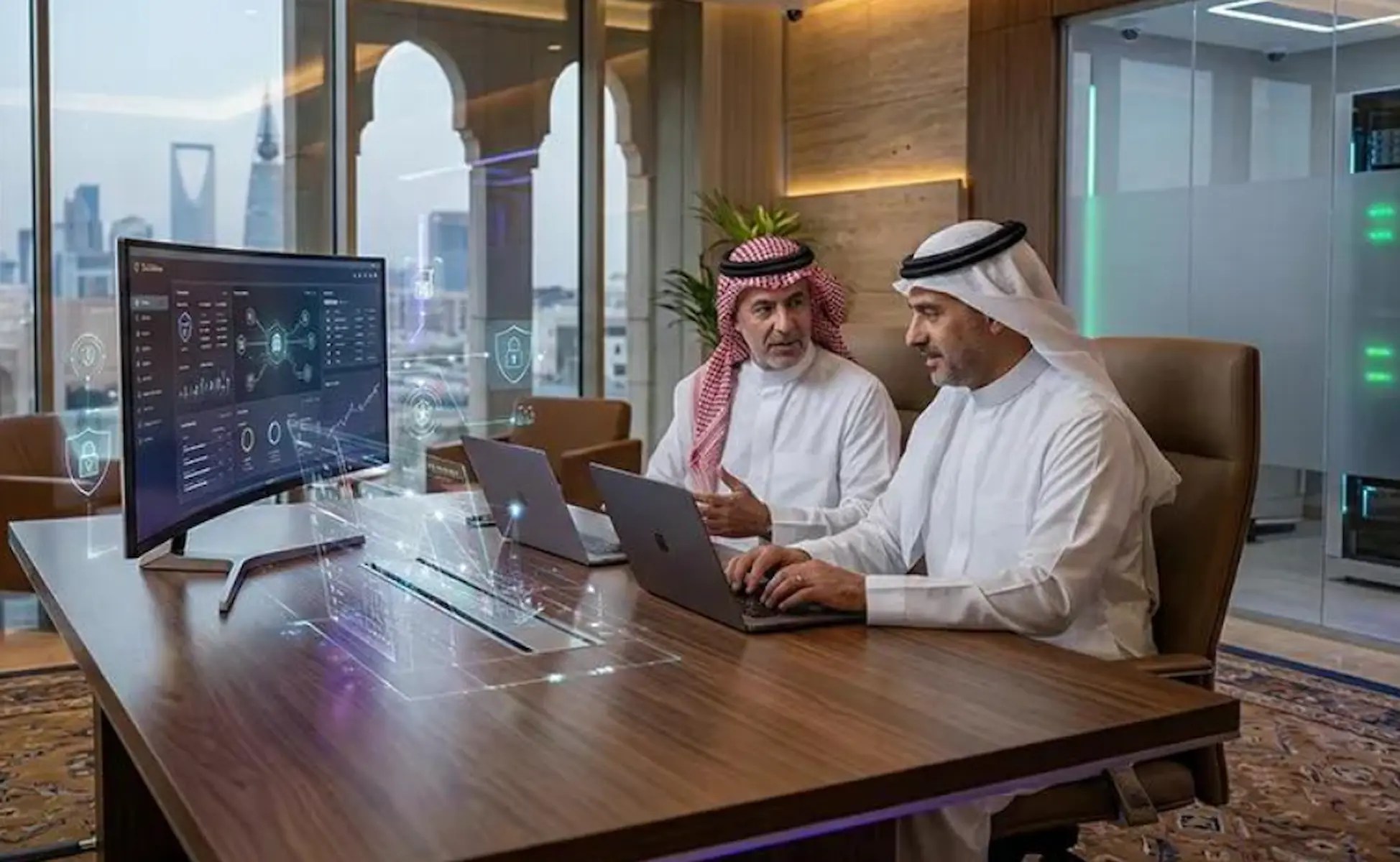 AI agents supporting business research and digital workflows in Saudi Arabia