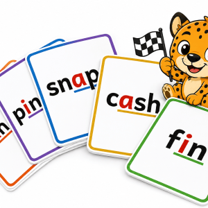 Cheetah Racer Flashcards Set