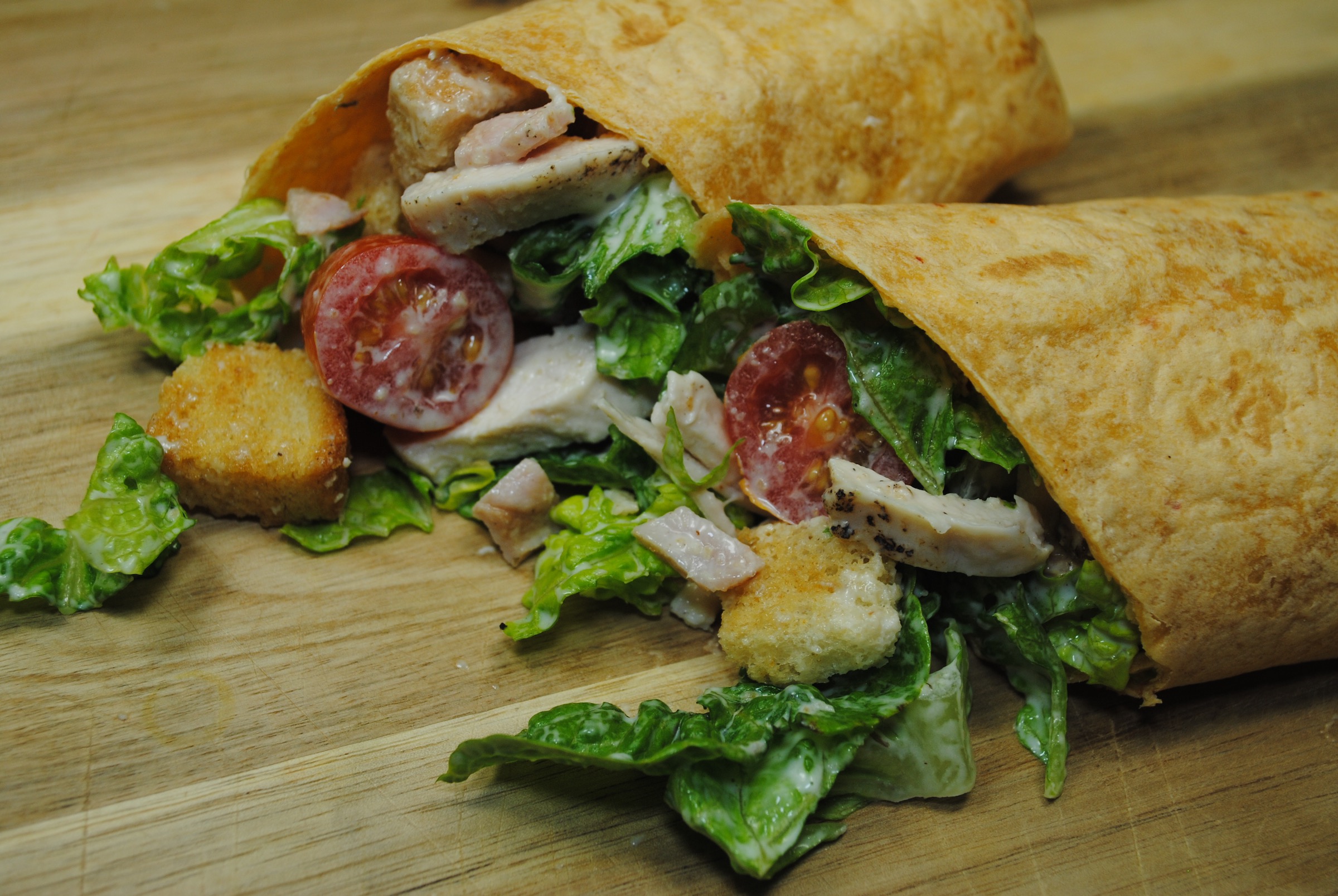 Chicken And Bacon Caesar Wraps Recipe