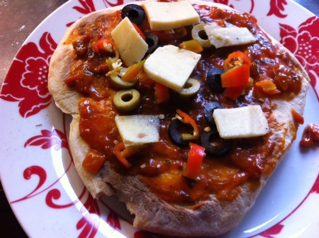 Simple no yeast homemade flatbread pizza recipe Recipe