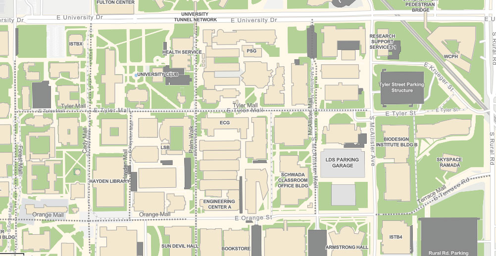 Fulton Difference Student Center ASU Engineering Student Hub ECG Map 