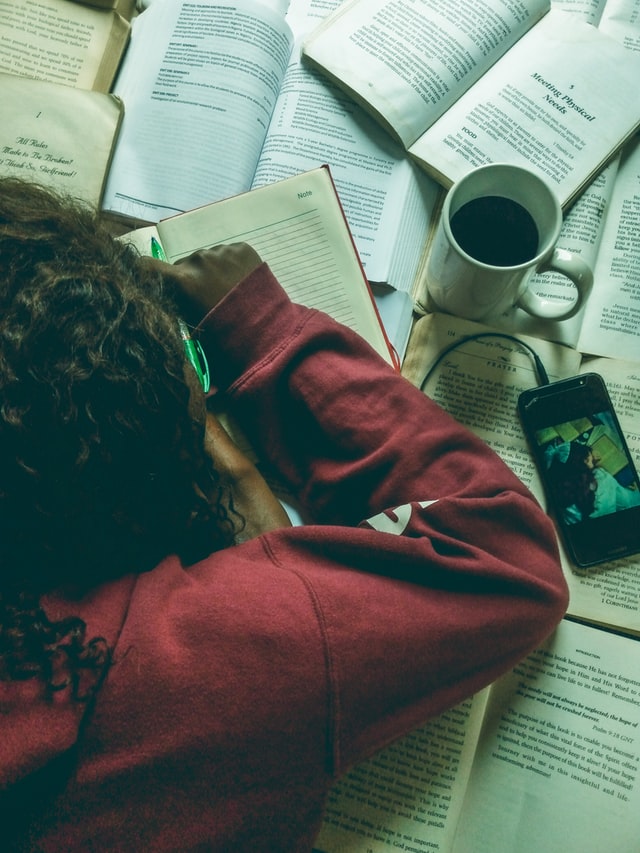 student studying