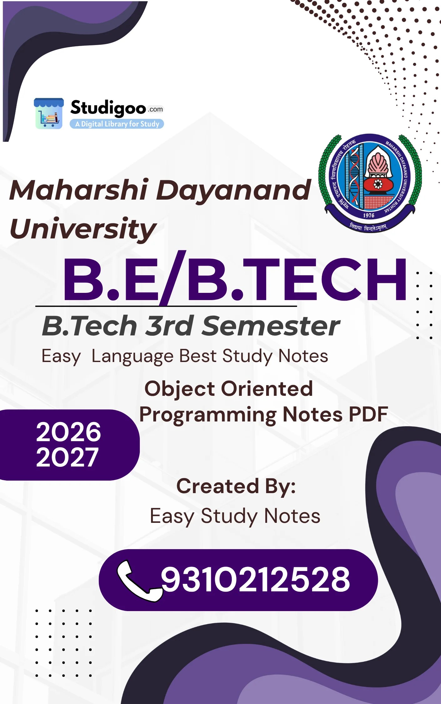 object oriented programing notes
