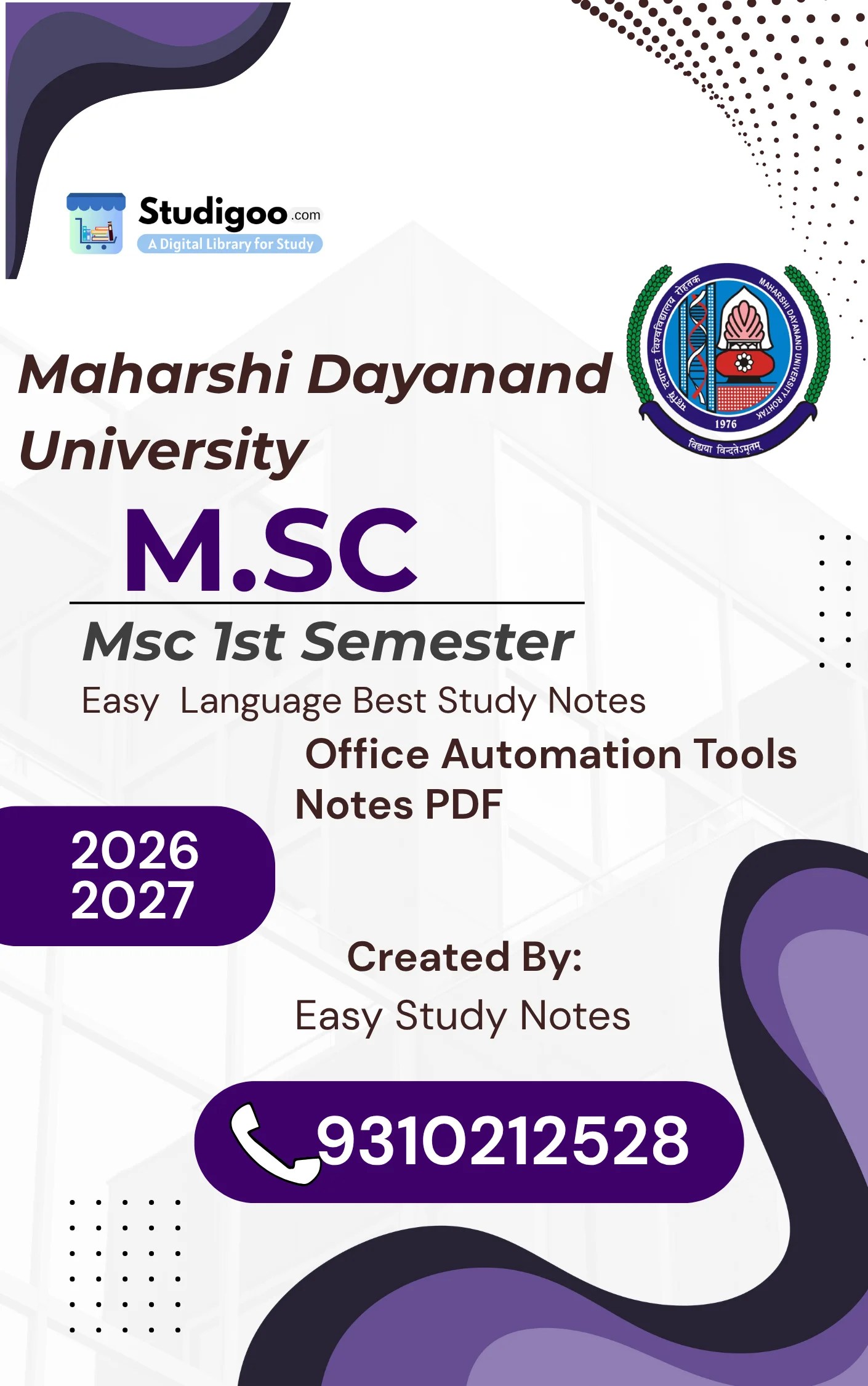 msc 1 semester nites