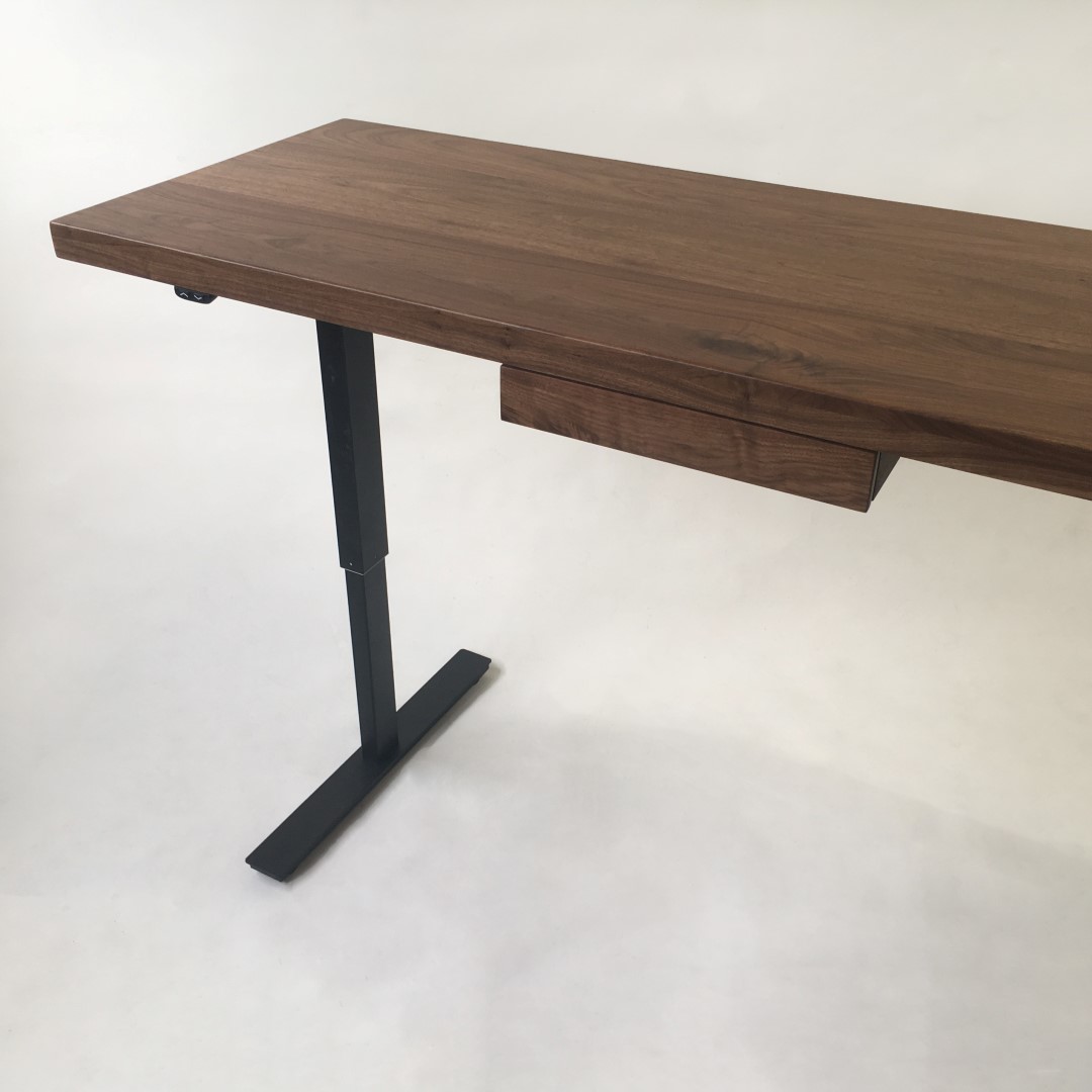 The Taylor II Modern Adjustable Standing Walnut Desk