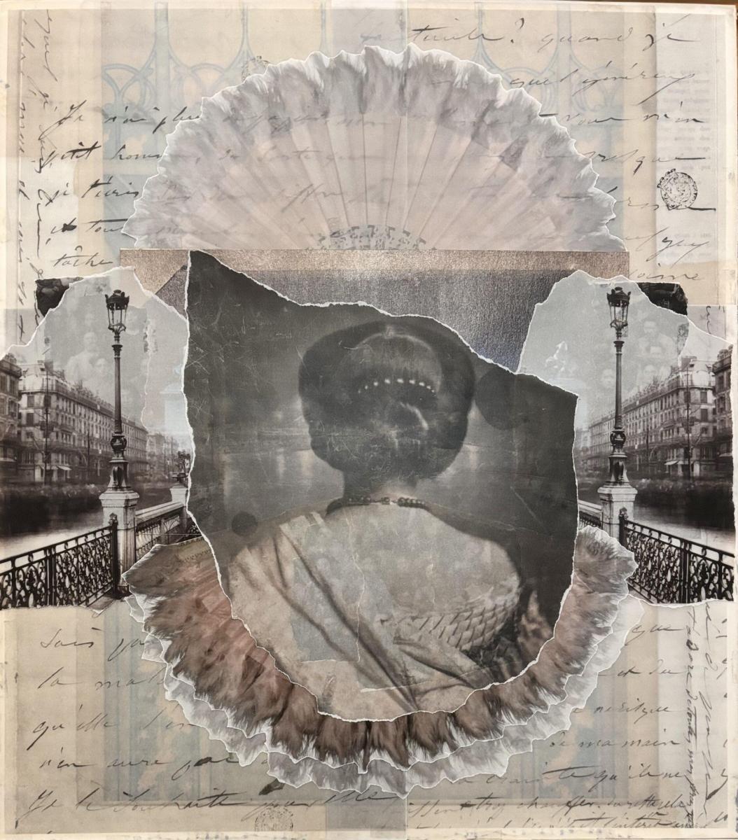 Les Paradis Perdus - Mixed Media Collage on Wood