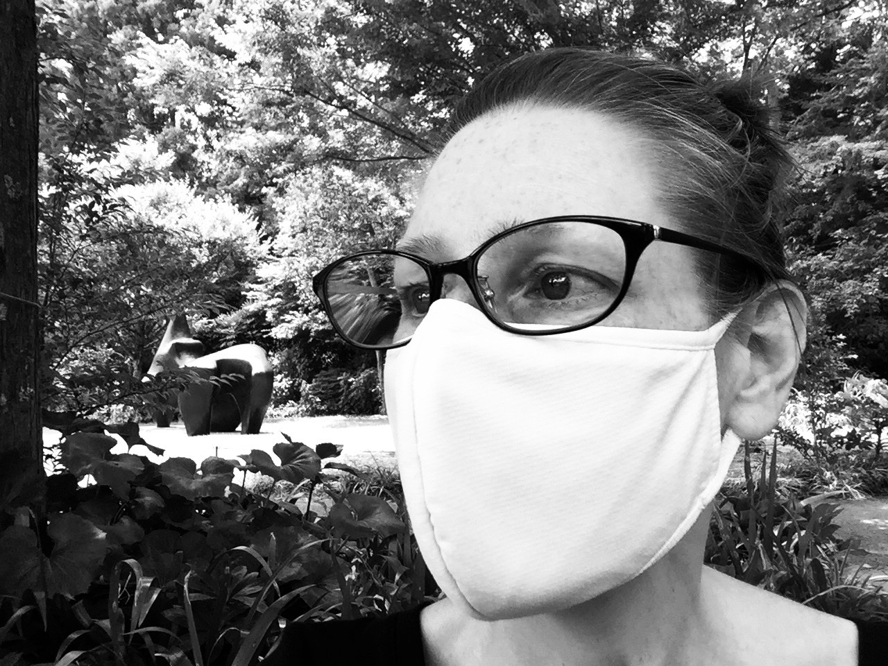 Studio Deanna at Hakone with a Henry Moore sculpture in the background