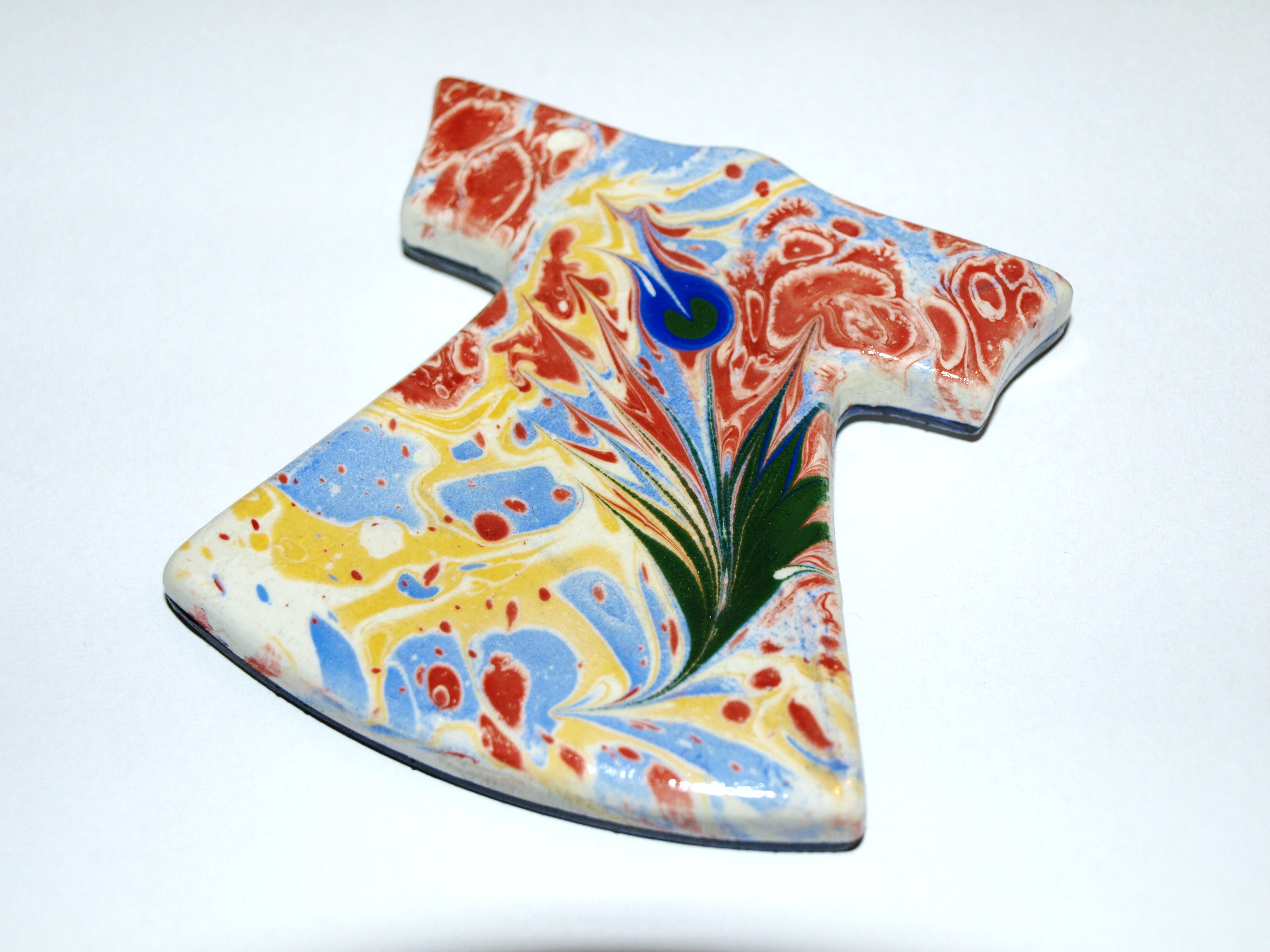 tulip niebieski na kaftanie