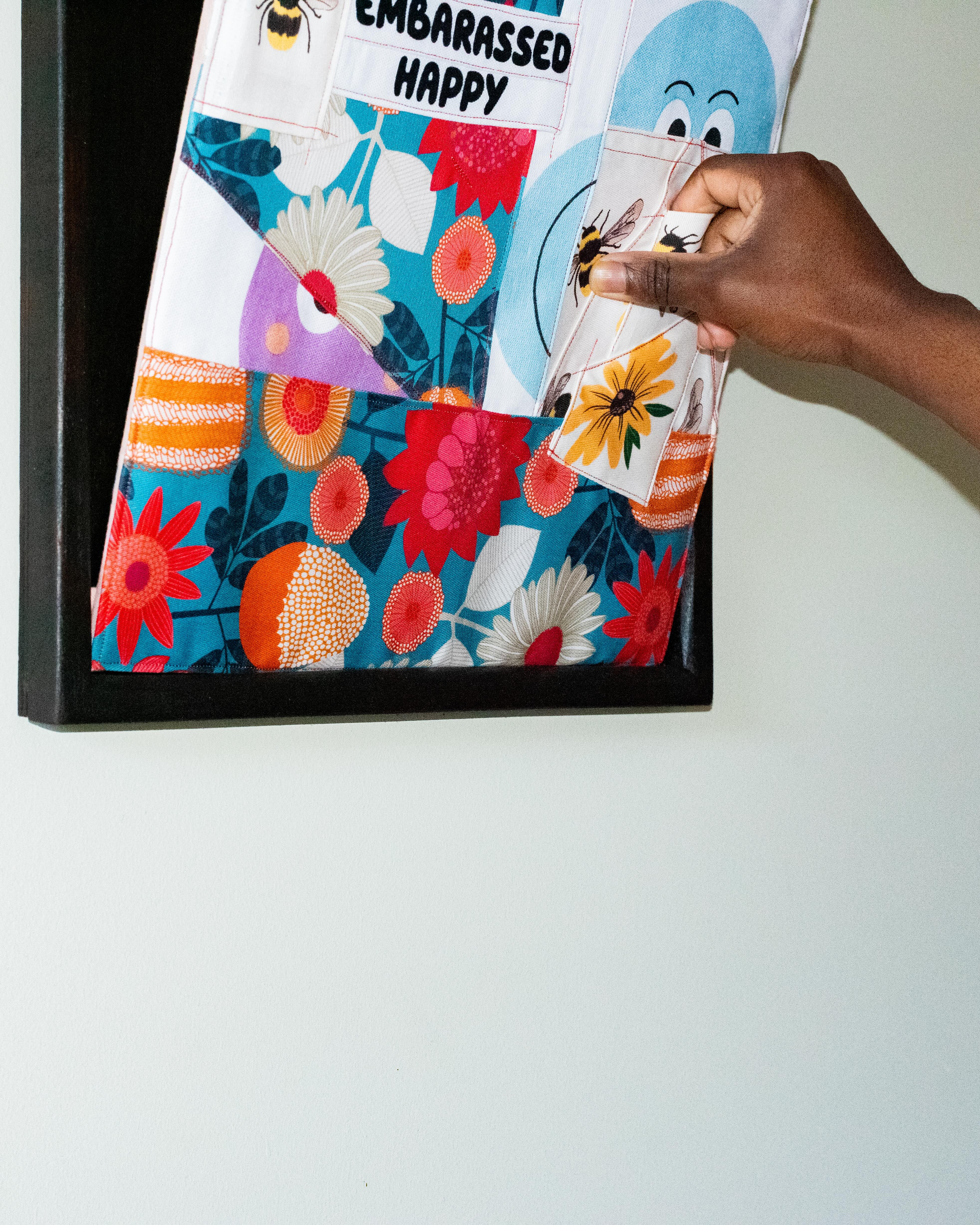 Textile abstract wall art