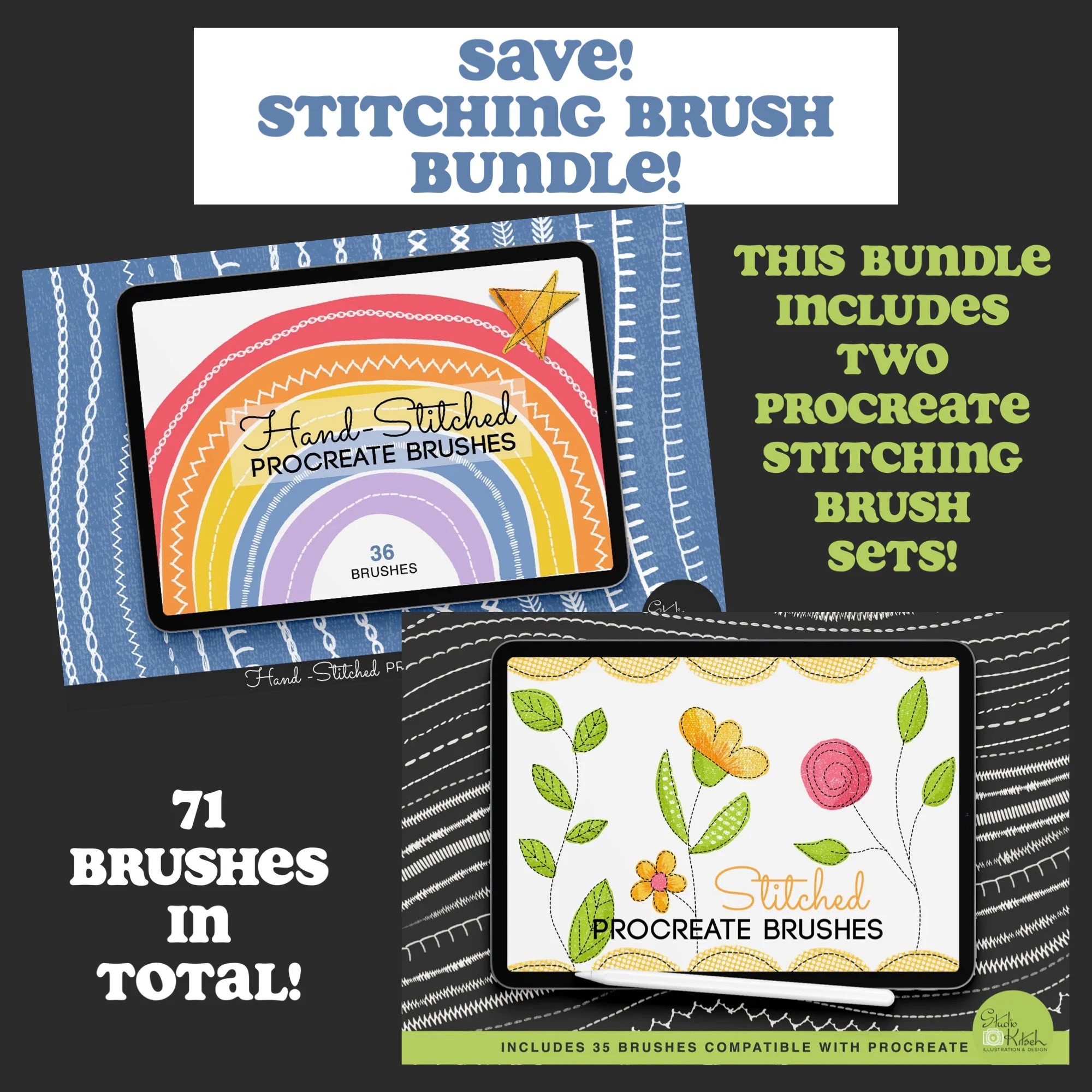 Stitching Brush Bundle for Procreate