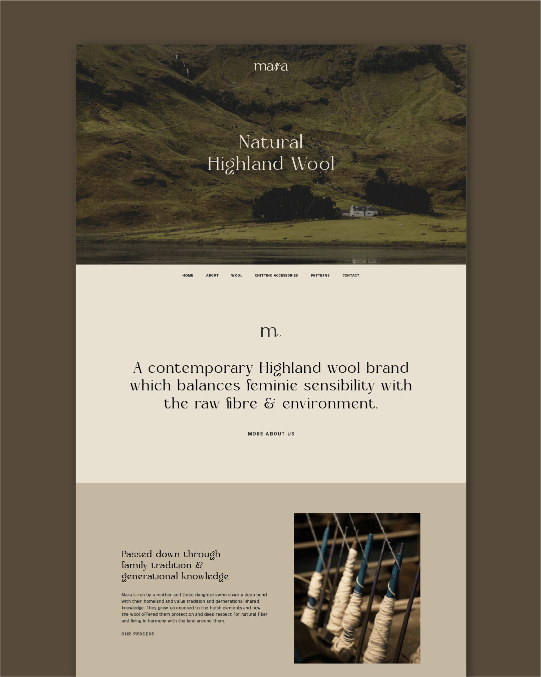 Mara website design Studio Olival Brand & Digital